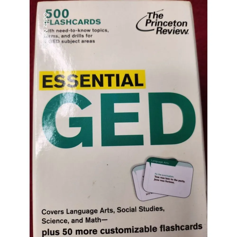 The Princeton Review 500 Essential GED Flashcards - Language Arts Social Studies